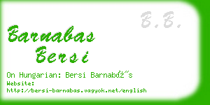 barnabas bersi business card
